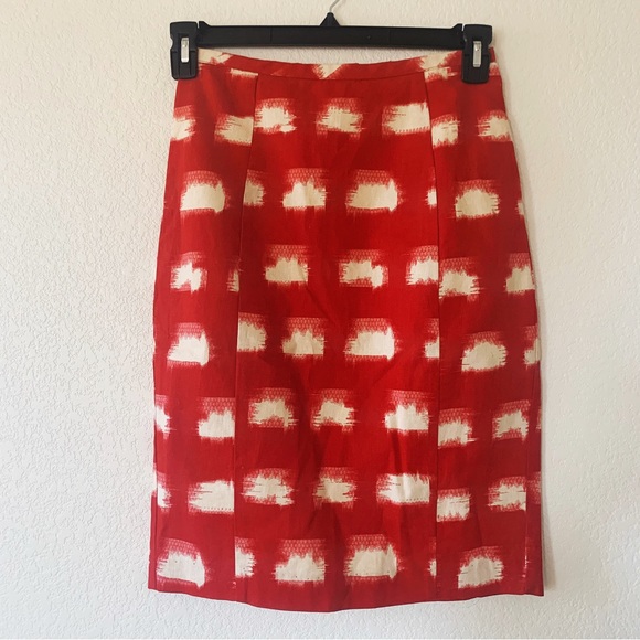 Anthropologie Corey Lynn Calter Red White Pencil Skirt - Picture 1 of 4